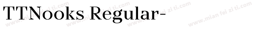 TTNooks Regular字体转换